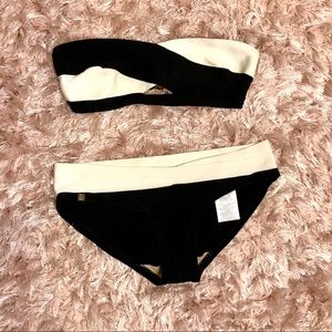 Herve Leger Erika Bandeau Top & Bikini Bottom Set